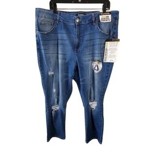 D jeans distressed‎ high rise skinny Stretch Distressed jeans plus size 22 new!!